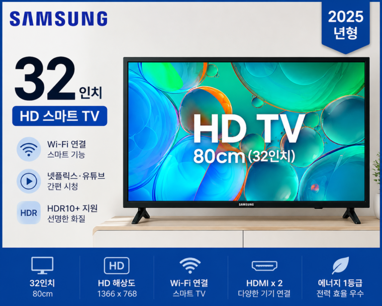 삼성전자 32인치 HD 스마트 TV KU32H5050FFXKR 특징과 장단점 정리