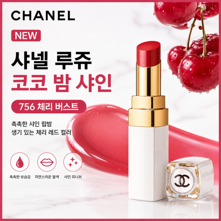샤넬 NEW 루쥬 코코 밤 샤인 756 체리 버스트 촉촉한 컬러 립밤 특징과 장단점