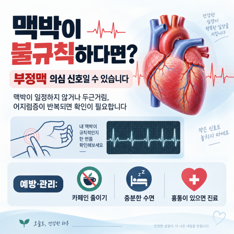 맥박이 불규칙하다면?