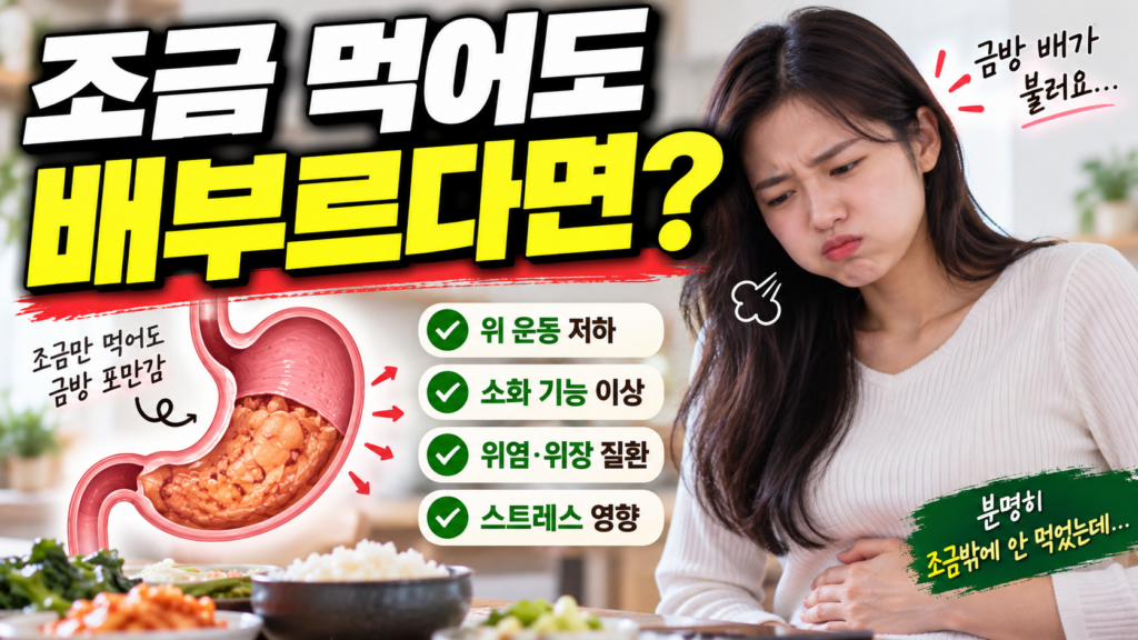 조금 먹어도 배부르다면?