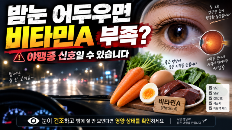 밤눈 어두우면 비타민A 부족?