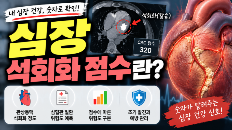 관상동맥 석회화 점수가 높은 의미 6 심장 석회화 점수란?