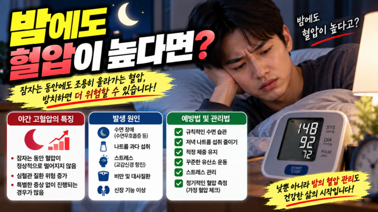밤에도 혈압이 높다면?