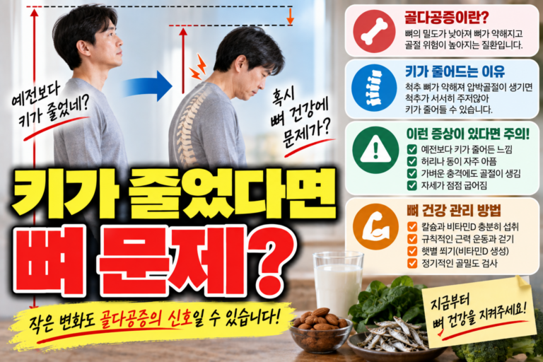 골다공증 키가 줄어드는 이유와 척추골절 8 키가 줄었다면 뼈 문제?