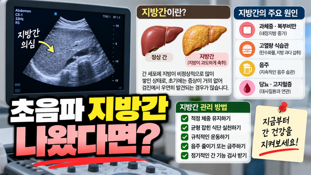 지방간 초음파에서 지방 침착이 보인다면 1 초음파 지방간 나왔다면?