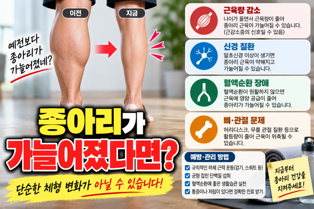 종아리가 가늘어졌다면?