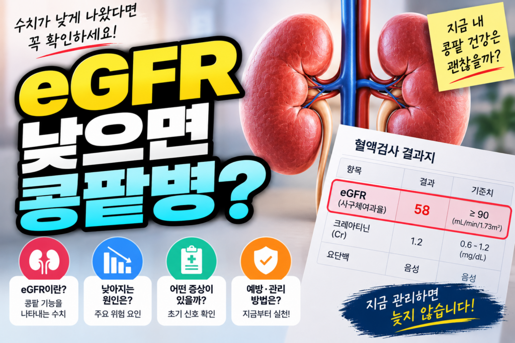 만성콩팥병 eGFR 수치가 낮은 의미