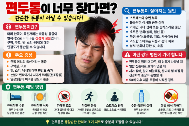 편두통이 자주 반복될 때 만성 기준