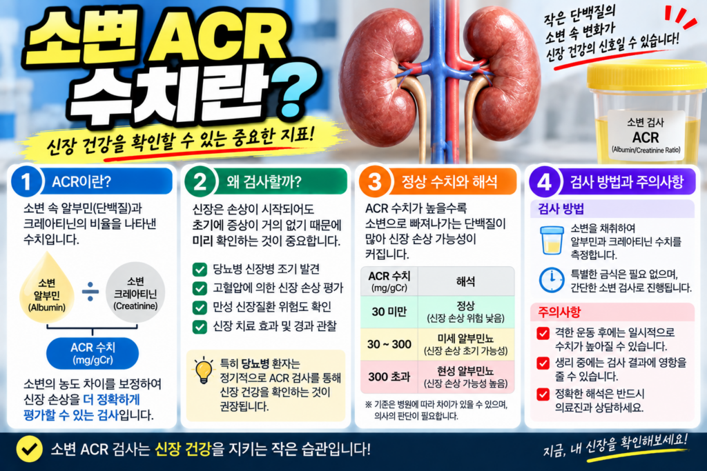 만성콩팥병 소변 ACR 수치가 중요한 이유
