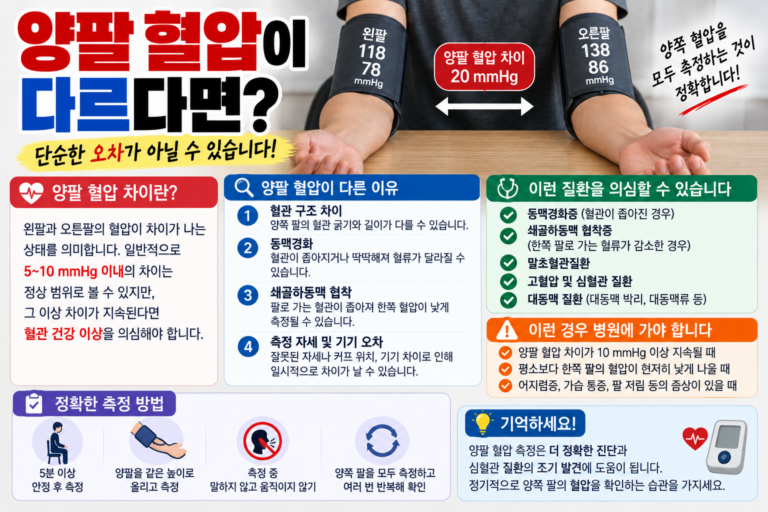 고혈압 양팔 혈압 차이가 크게 나는 이유 4 고혈압 양팔 혈압 차이가 크게 나는 이유
