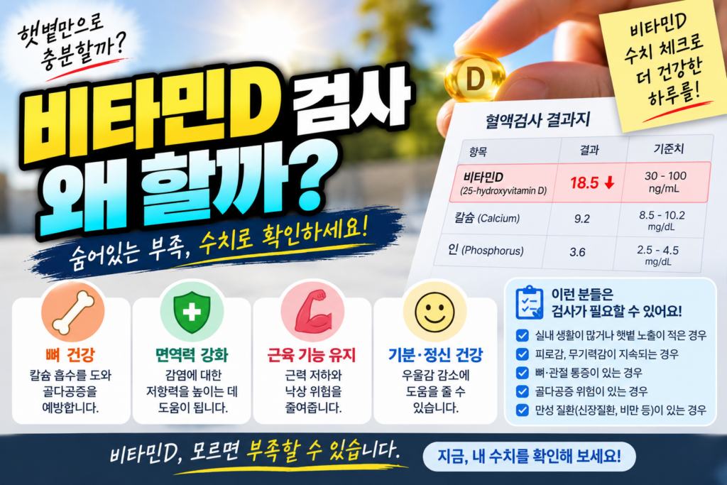 골다공증 비타민D 검사가 필요한 경우