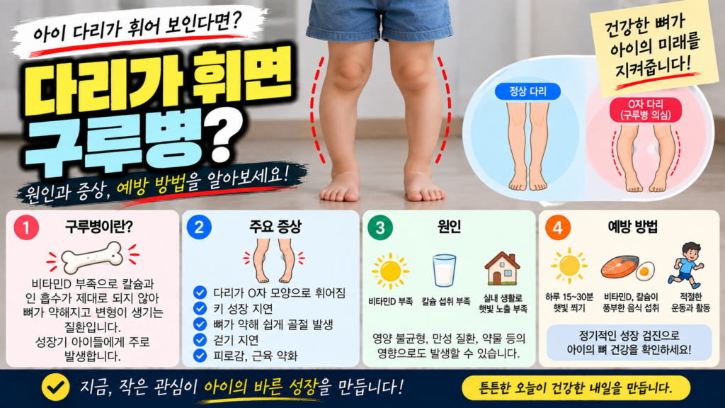 구루병 뼈가 약해지고 다리가 휘는 이유