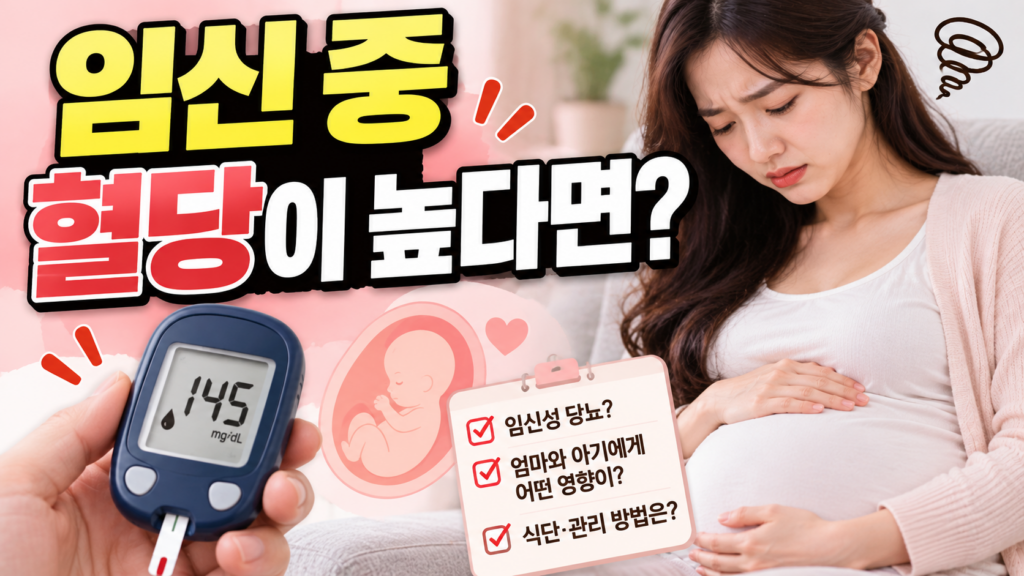 임신성당뇨 식후혈당 관리가 중요한 이유