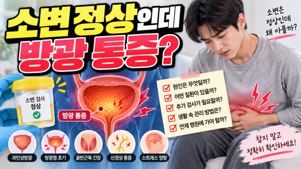 간질성방광염 소변검사는 정상인데 방광이 아픈 이유