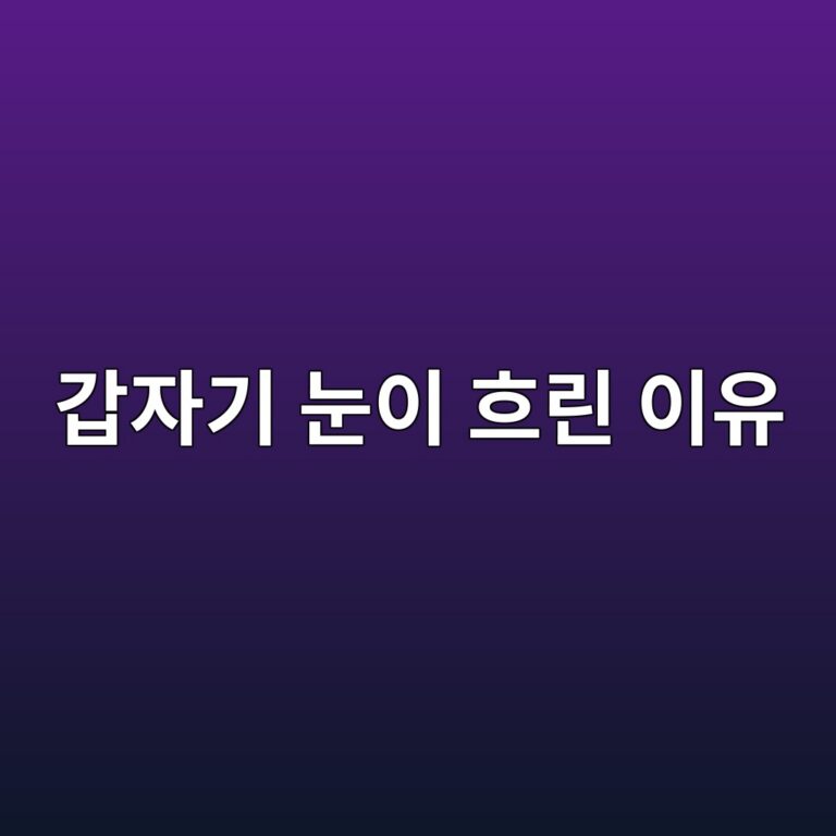 눈앞이 갑자기 흐려지는 이유는? 일시적인 시야 흐림부터 확인할 질환 7 eab091ec9e90eab8b0 eb8888ec9db4 ed9d90eba6b0 ec9db4ec9ca0 1788355436