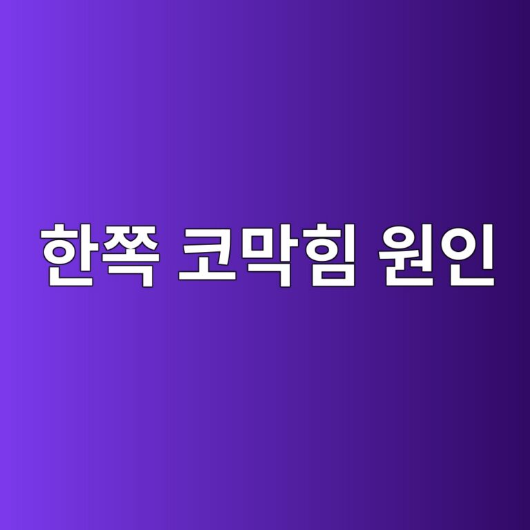 코막힘이 한쪽만 계속되는 이유는? 비중격과 코 질환에서 확인할 점 1 ed959cecaabd ecbd94eba789ed9e98 ec9b90ec9db8 1788355511