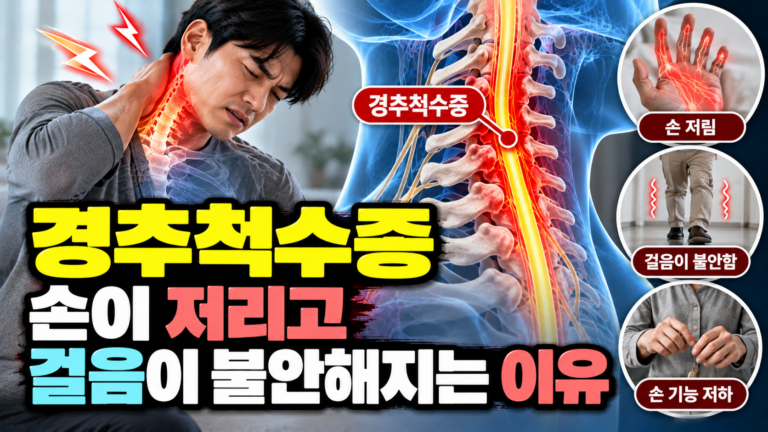 경추척수증 손이 저리고 걸음이 불안해지는 이유