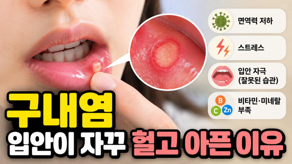 구내염 입안이 자꾸 헐고 아픈 이유