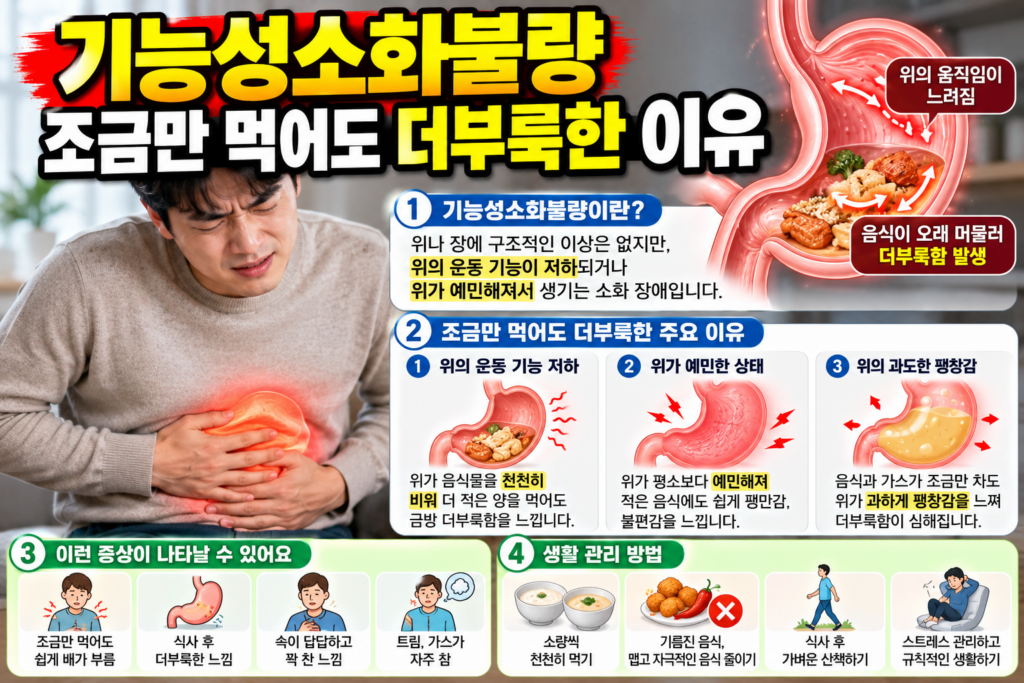 기능성소화불량 조금만 먹어도 더부룩한 이유 1 기능성소화불량 조금만 먹어도 더부룩한 이유