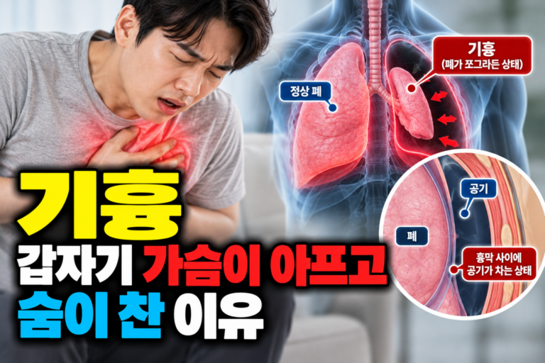 기흉 갑자기 가슴이 아프고 숨이 찬 이유