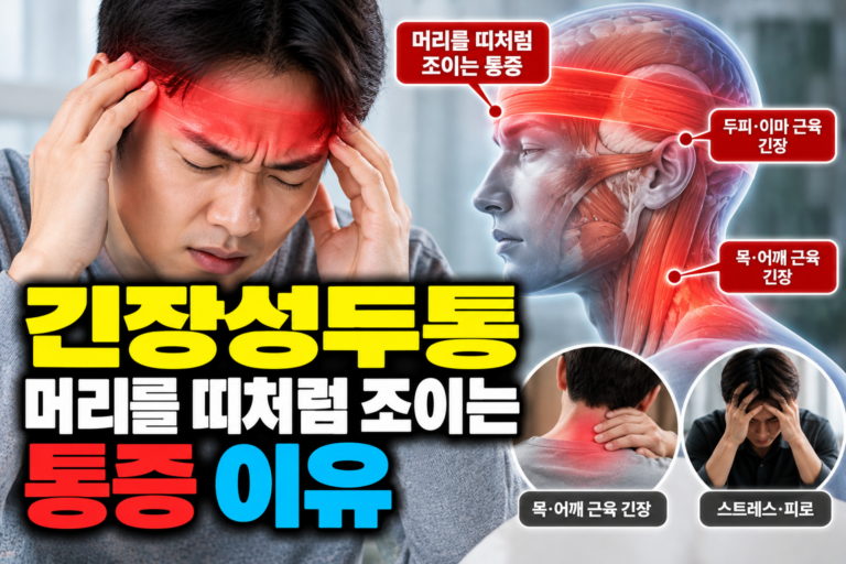 긴장성두통 머리를 띠처럼 조이는 통증 이유