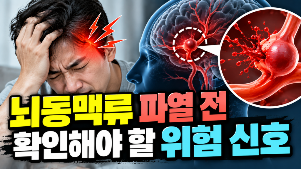 뇌동맥류 파열 전 확인해야 할 위험 신호