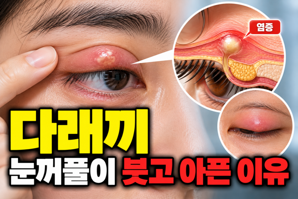 다래끼 눈꺼풀이 붓고 아픈 이유 1 다래끼 눈꺼풀이 붓고 아픈 이유