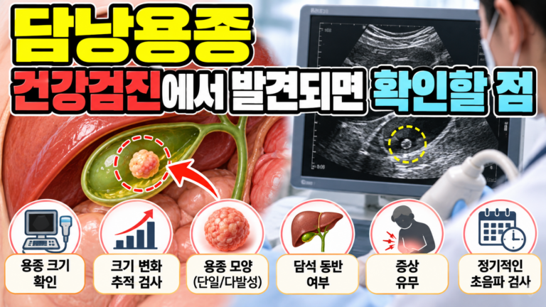 담낭용종 건강검진에서 발견되면 확인할 점