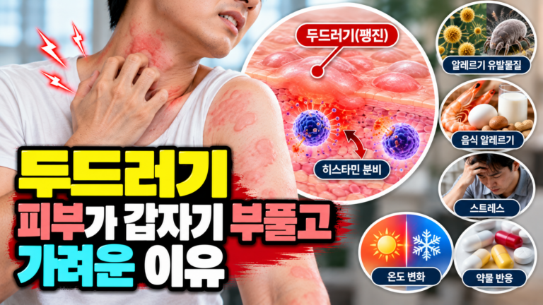 두드러기 피부가 갑자기 부풀고 가려운 이유 2 두드러기 피부가 갑자기 부풀고 가려운 이유