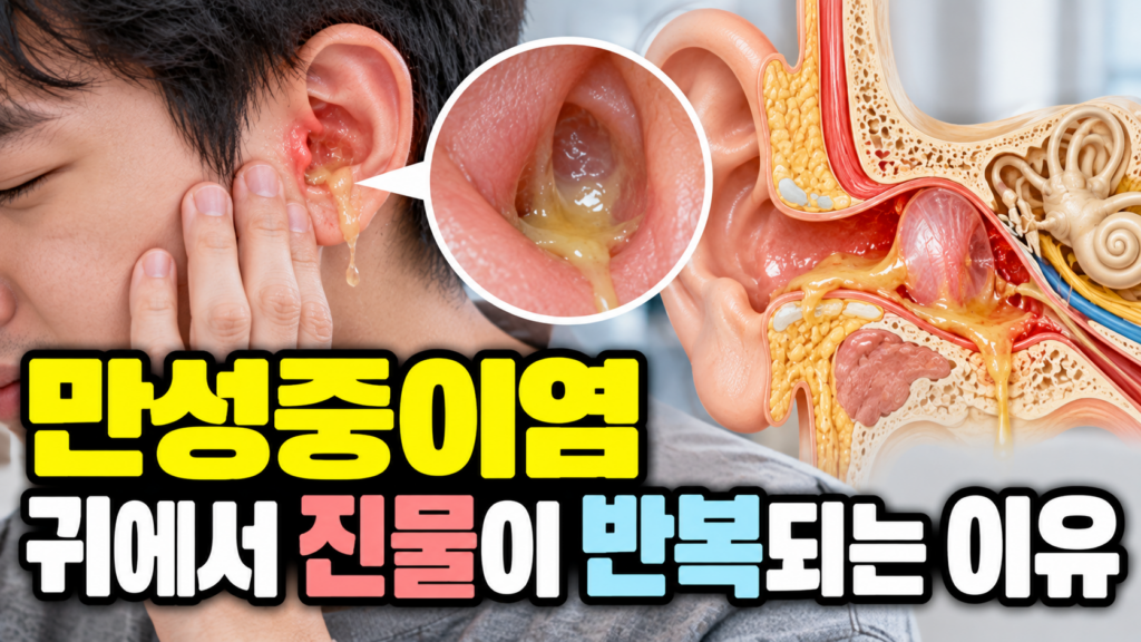 만성중이염 귀에서 진물이 반복되는 이유
