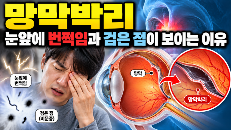 망막박리 눈앞에 번쩍임과 검은 점이 보이는 이유