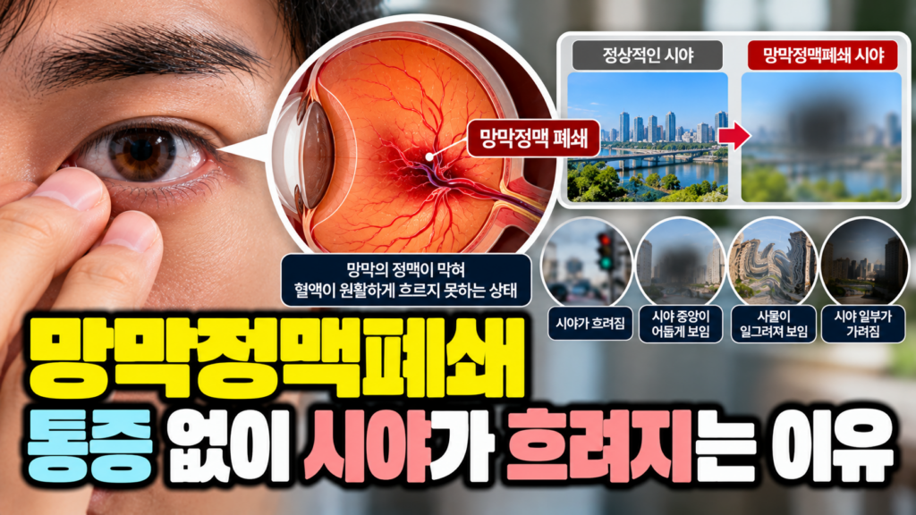 망막정맥폐쇄 통증 없이 시야가 흐려지는 이유