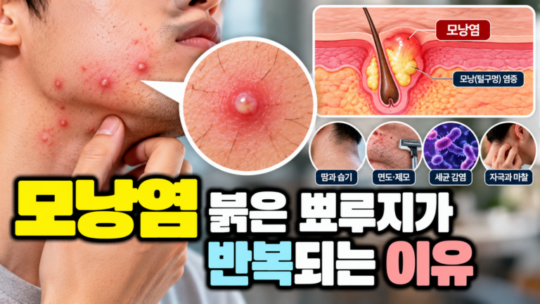 모낭염 붉은 뾰루지가 반복되는 이유