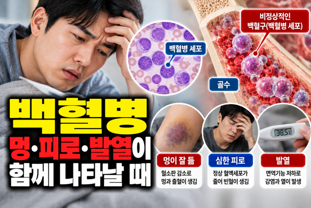 백혈병 멍·피로·발열이 함께 나타날 때