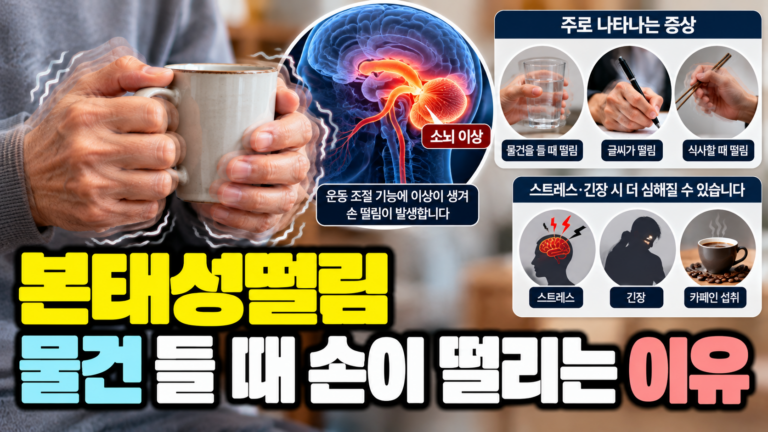 본태성떨림 물건 들 때 손이 떨리는 이유