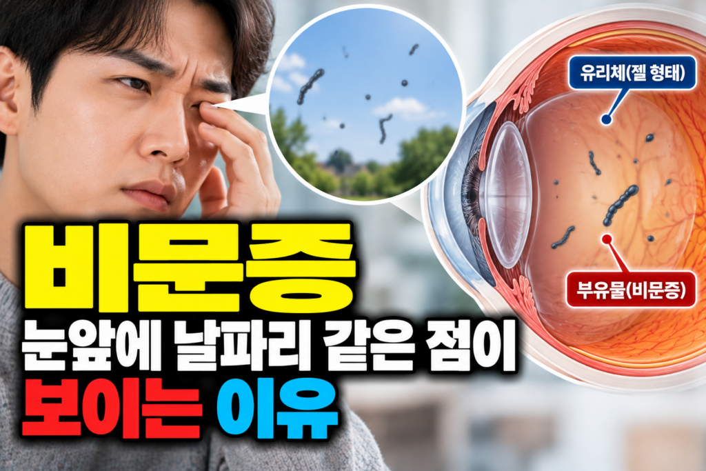 비문증 눈앞에 날파리 같은 점이 보이는 이유