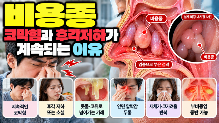 비용종 코막힘과 후각저하가 계속되는 이유