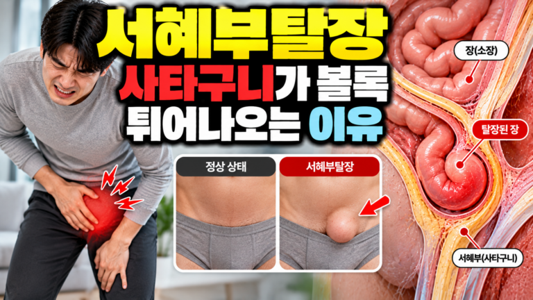 서혜부탈장 사타구니가 볼록 튀어나오는 이유