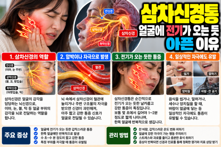 삼차신경통 얼굴에 전기가 오는 듯 아픈 이유 5 삼차신경통 얼굴에 전기가 오는 듯 아픈 이유