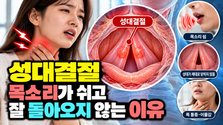 성대결절 목소리가 쉬고 잘 돌아오지 않는 이유