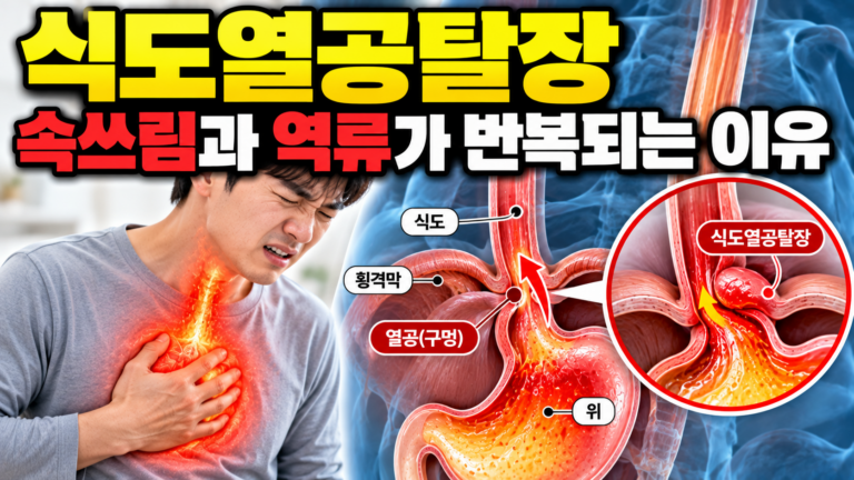 식도열공탈장 속쓰림과 역류가 반복되는 이유
