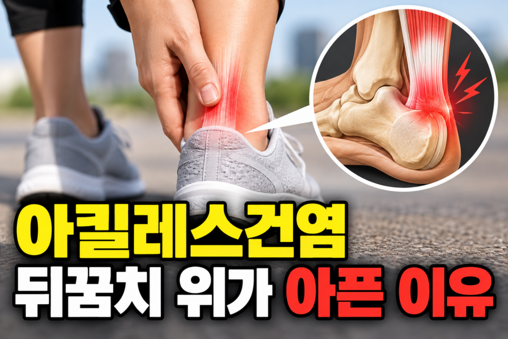 아킬레스건염 뒤꿈치 위가 아픈 이유