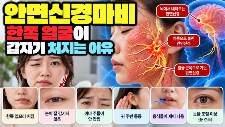 안면신경마비 한쪽 얼굴이 갑자기 처지는 이유 6 안면신경마비 한쪽 얼굴이 갑자기 처지는 이유
