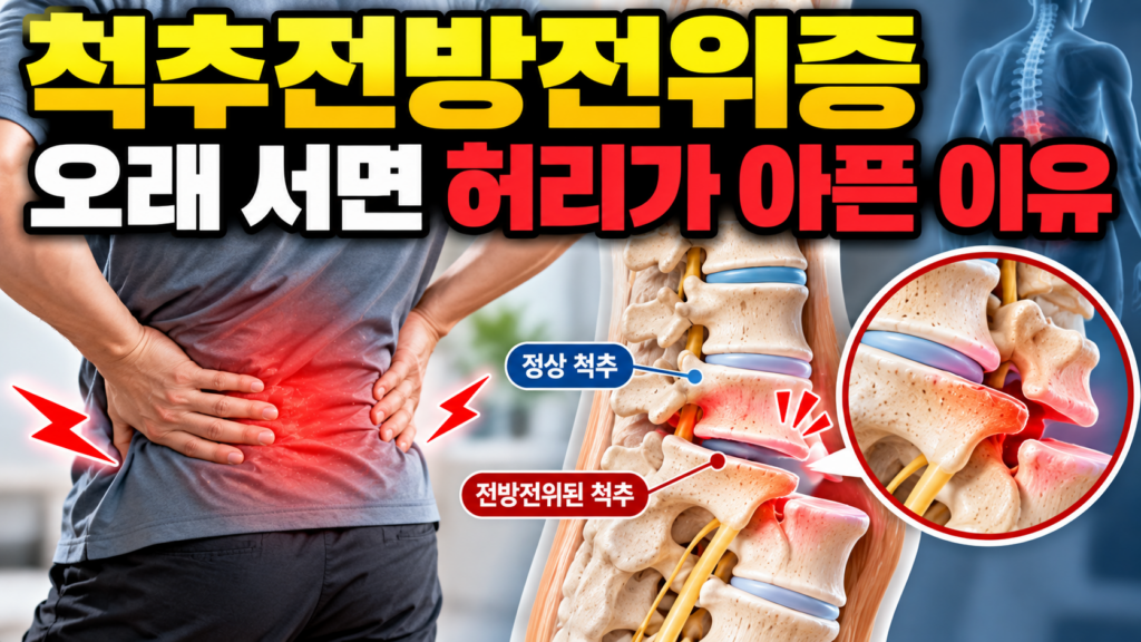 척추전방전위증 오래 서면 허리가 아픈 이유 1 척추전방전위증 오래 서면 허리가 아픈 이유