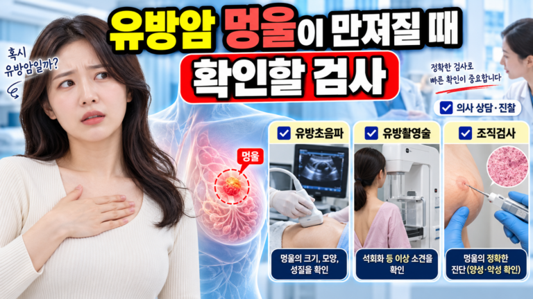 유방암 멍울이 만져질 때 확인할 검사 6 유방암 멍울이 만져질 때 확인할 검사