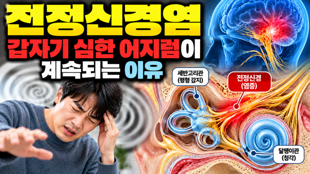 전정신경염 갑자기 심한 어지럼이 계속되는 이유