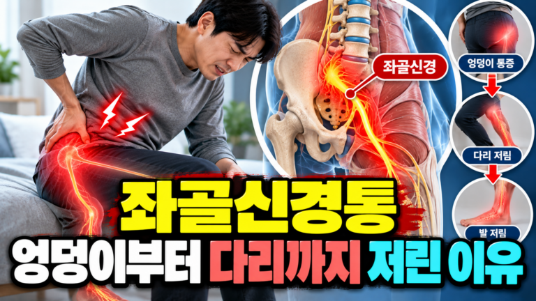 좌골신경통 엉덩이부터 다리까지 저린 이유