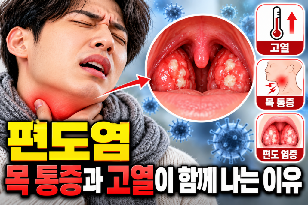 편도염 목 통증과 고열이 함께 나는 이유